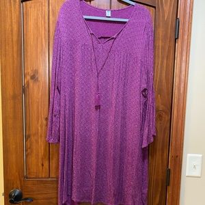 Purple geo print tunic/dress